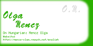 olga mencz business card